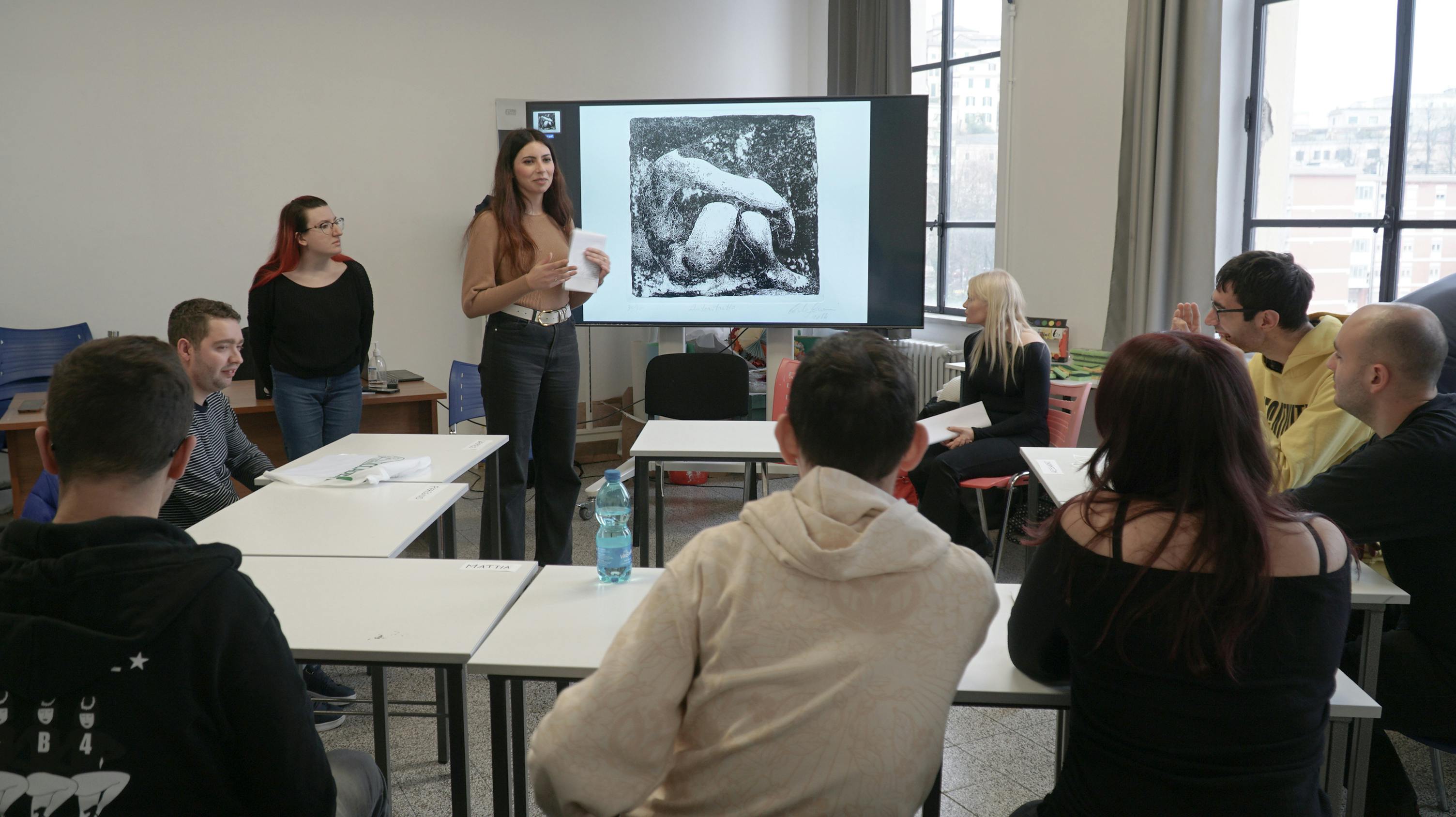 Accademia di Belle Arti di Frosinone. Laboratorio con persone con disturbo dello spettro autistico.