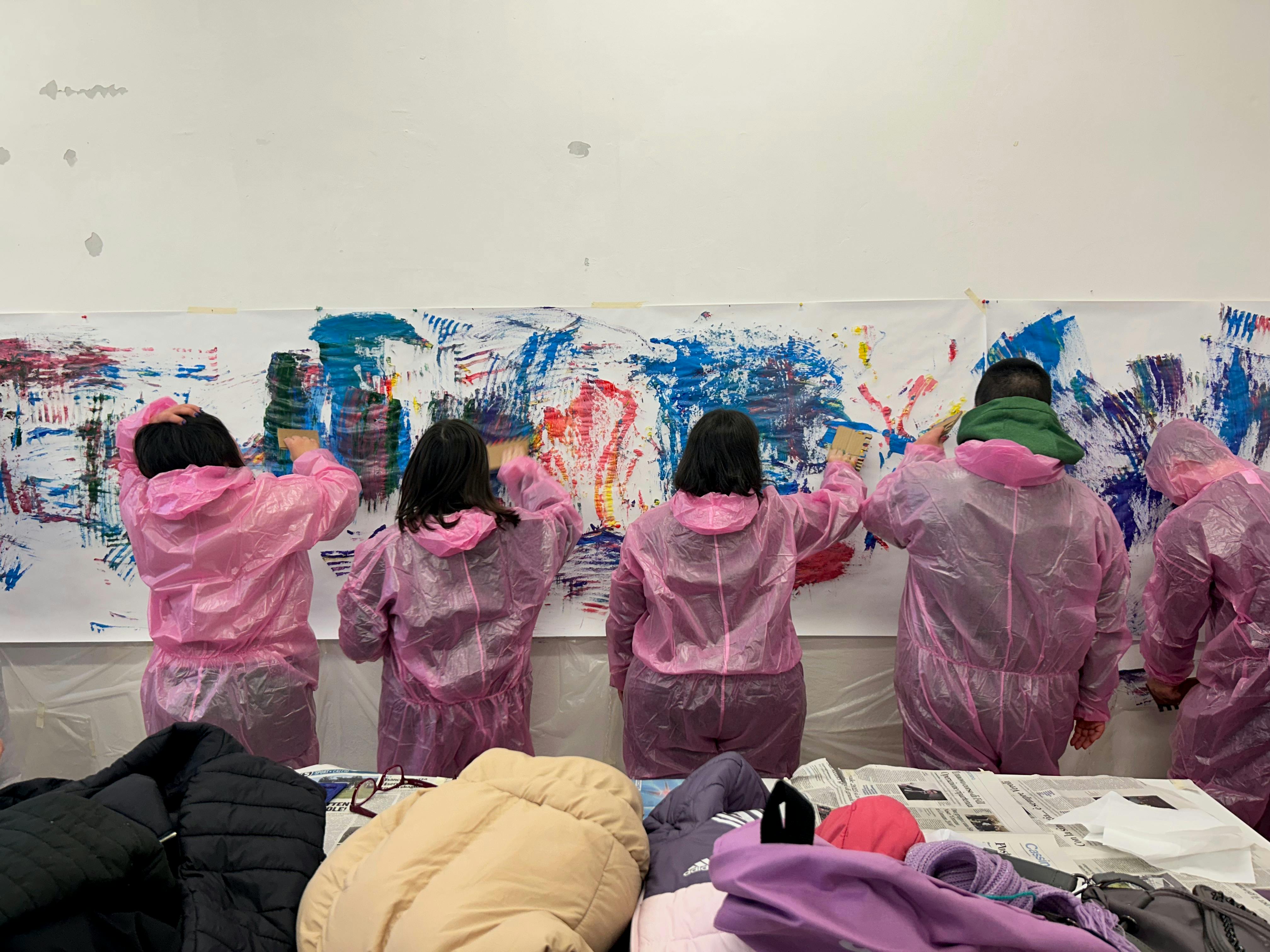 Accademia di  Belle Arti di Frosinone. Laboratorio con persone con sindrome di Down.