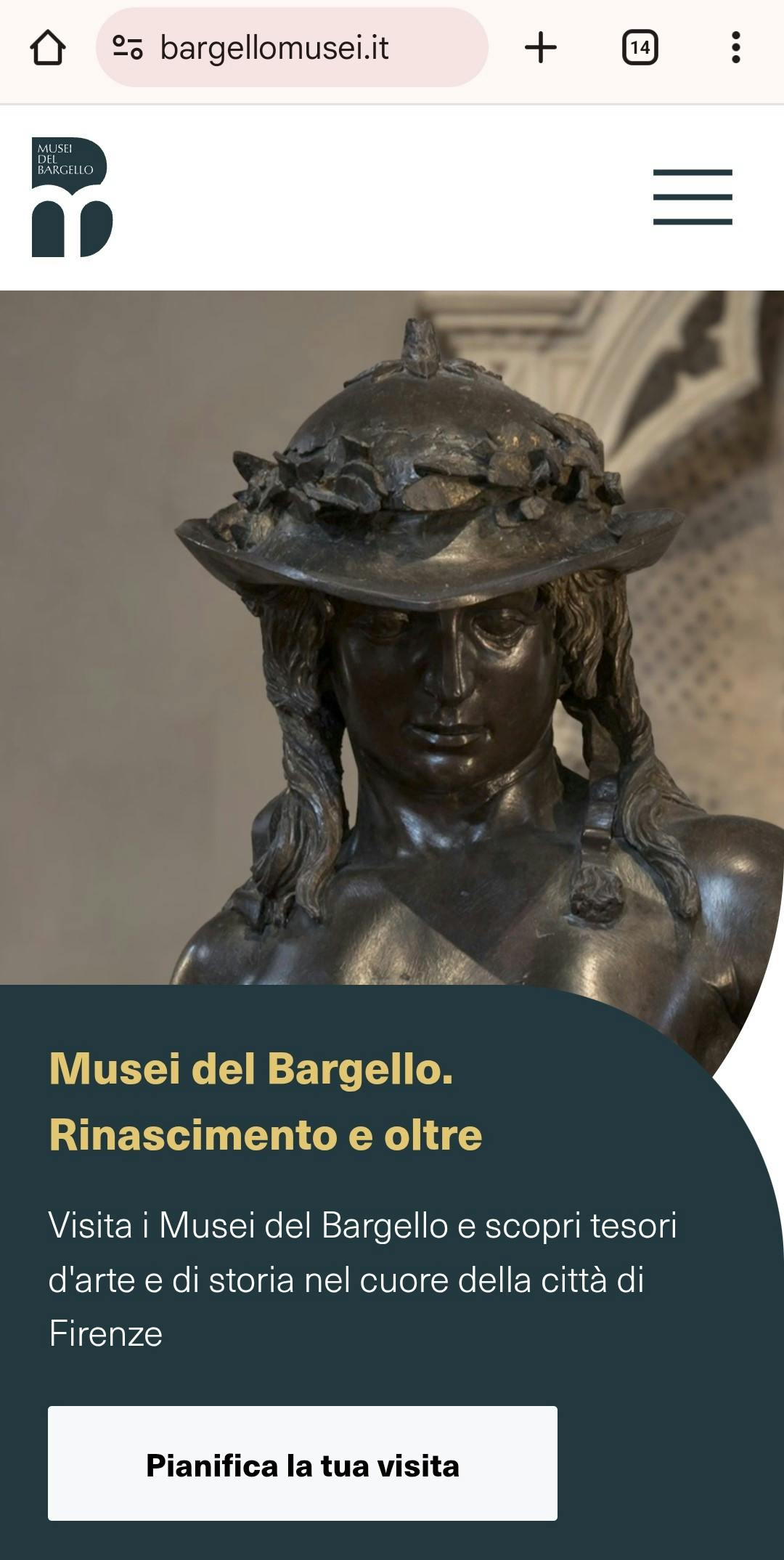 Bargello website screenshoot