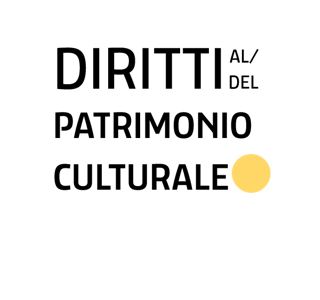 Scritta Diritti al e del patrimonio culturale