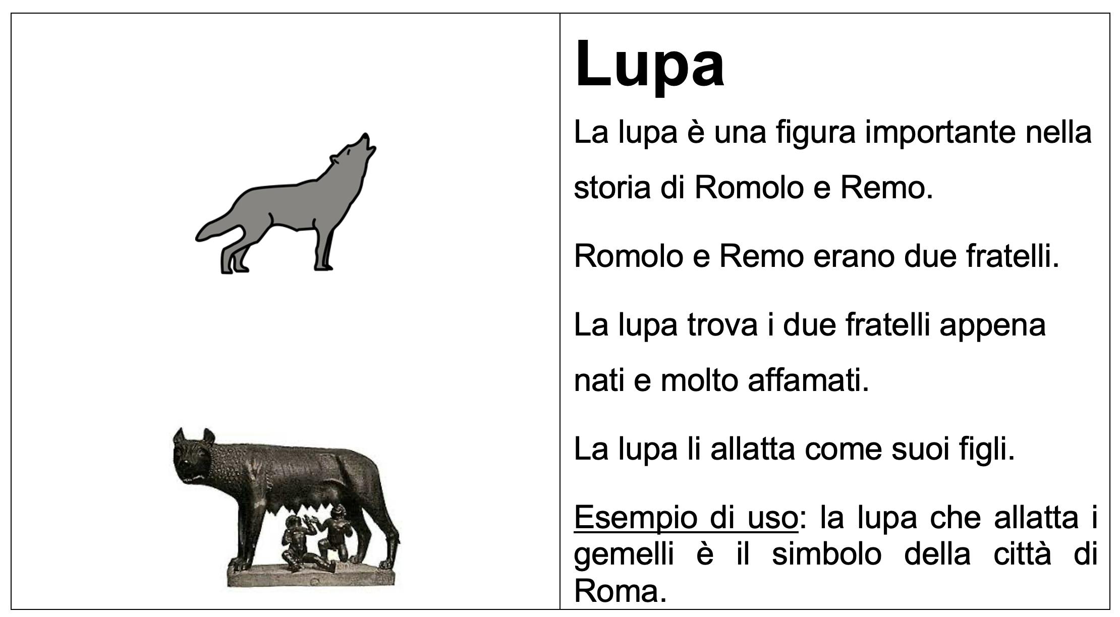Rosanna Migliorato, Fig. 3 Example of an Easy to read text: She-wolf
