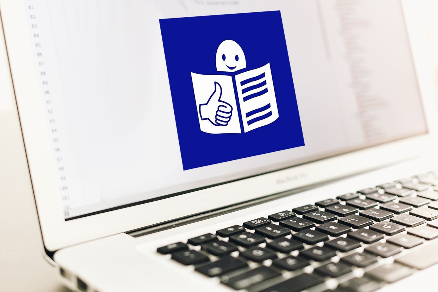 Laptop with the Pictogram which symbolizes the Easy to Read