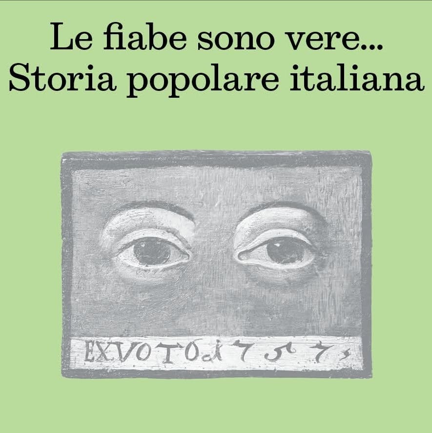 Poster of the exhibit "Le fiabe sono vere", MUCIV, Roma