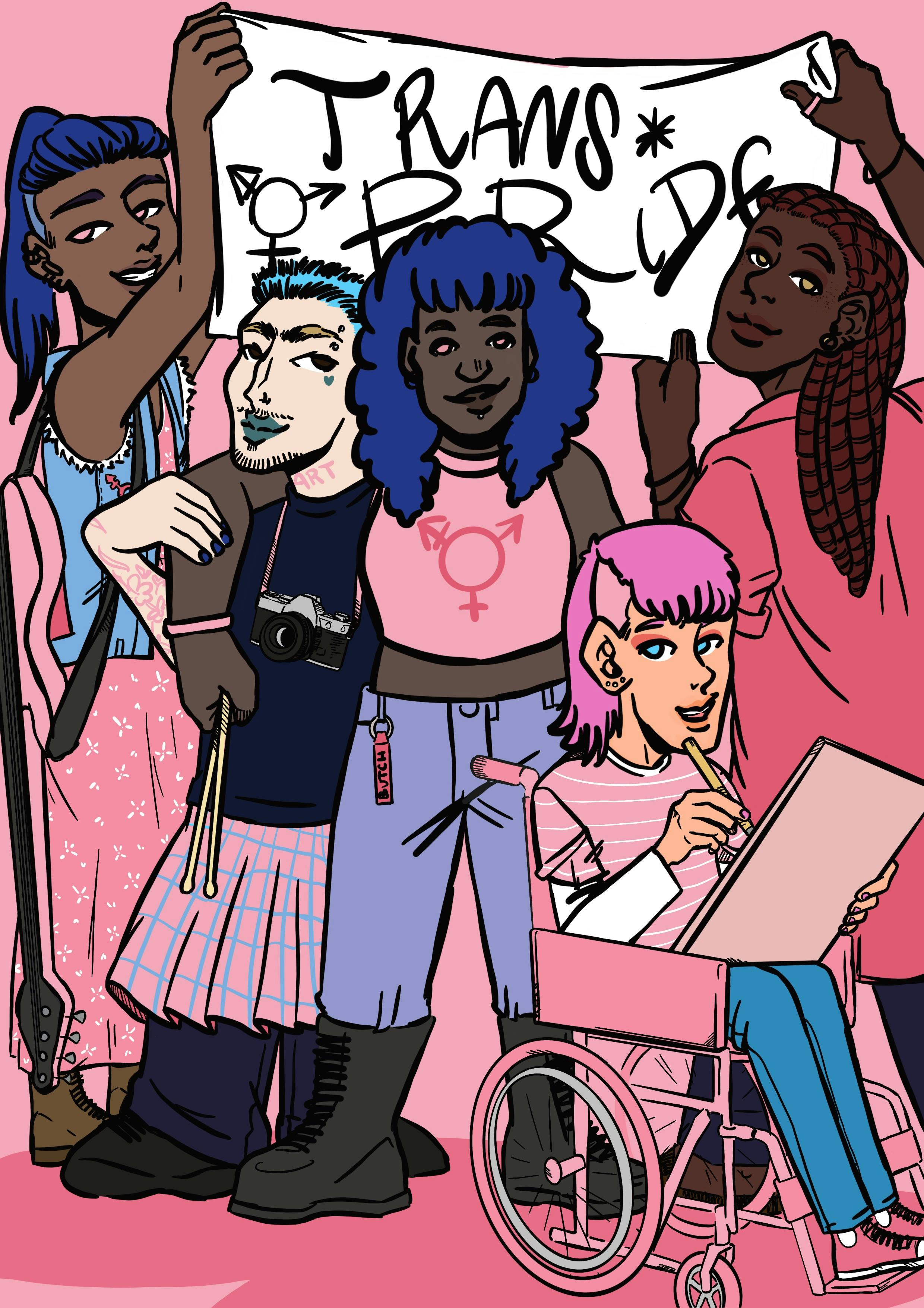 Illustration by Nicky Daigoro from the book "Musei e Generi" (graphic layout: We Exhibit).