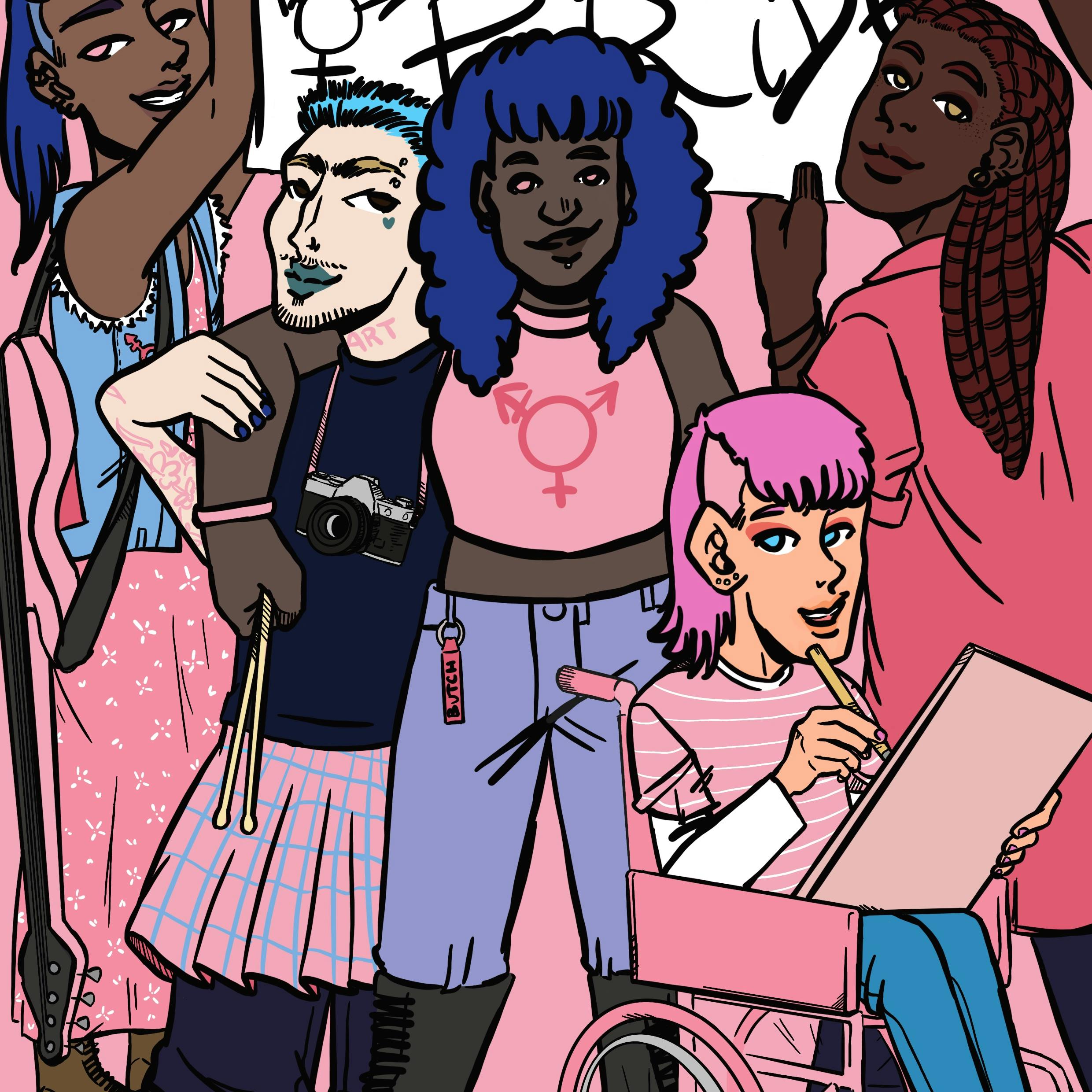 "Musei e generi", ICOM Italia Illustration by Nicky Daigoro from the book "Musei e Generi" (graphic layout: We Exhibit).