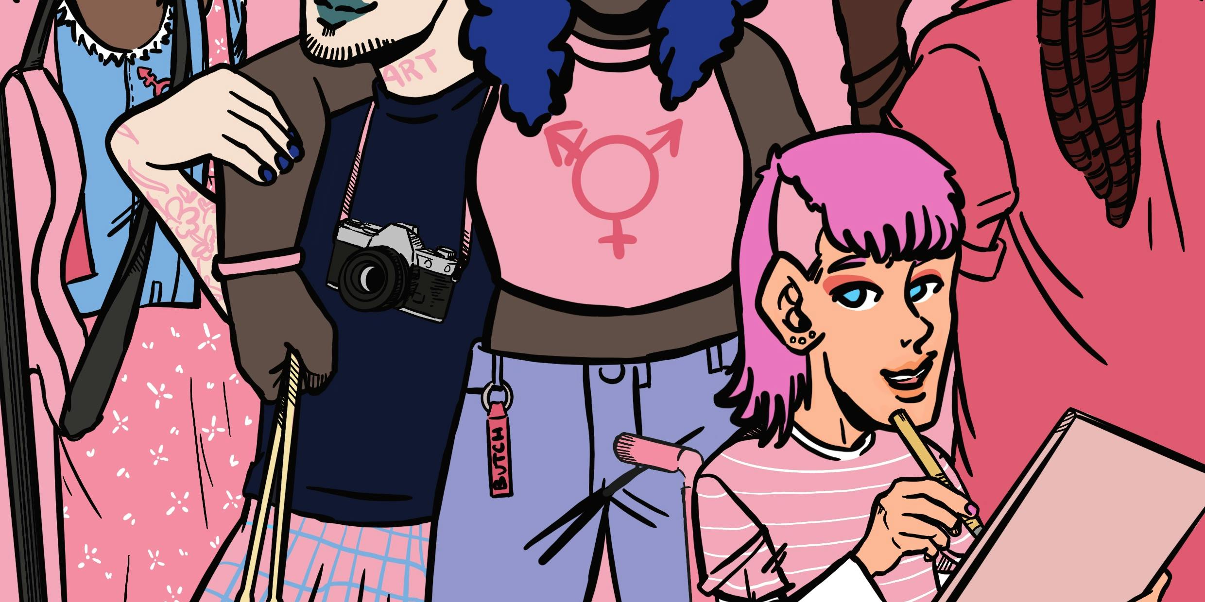 "Musei e generi", ICOM Italia Illustration by Nicky Daigoro from the book "Musei e Generi" (graphic layout: We Exhibit).