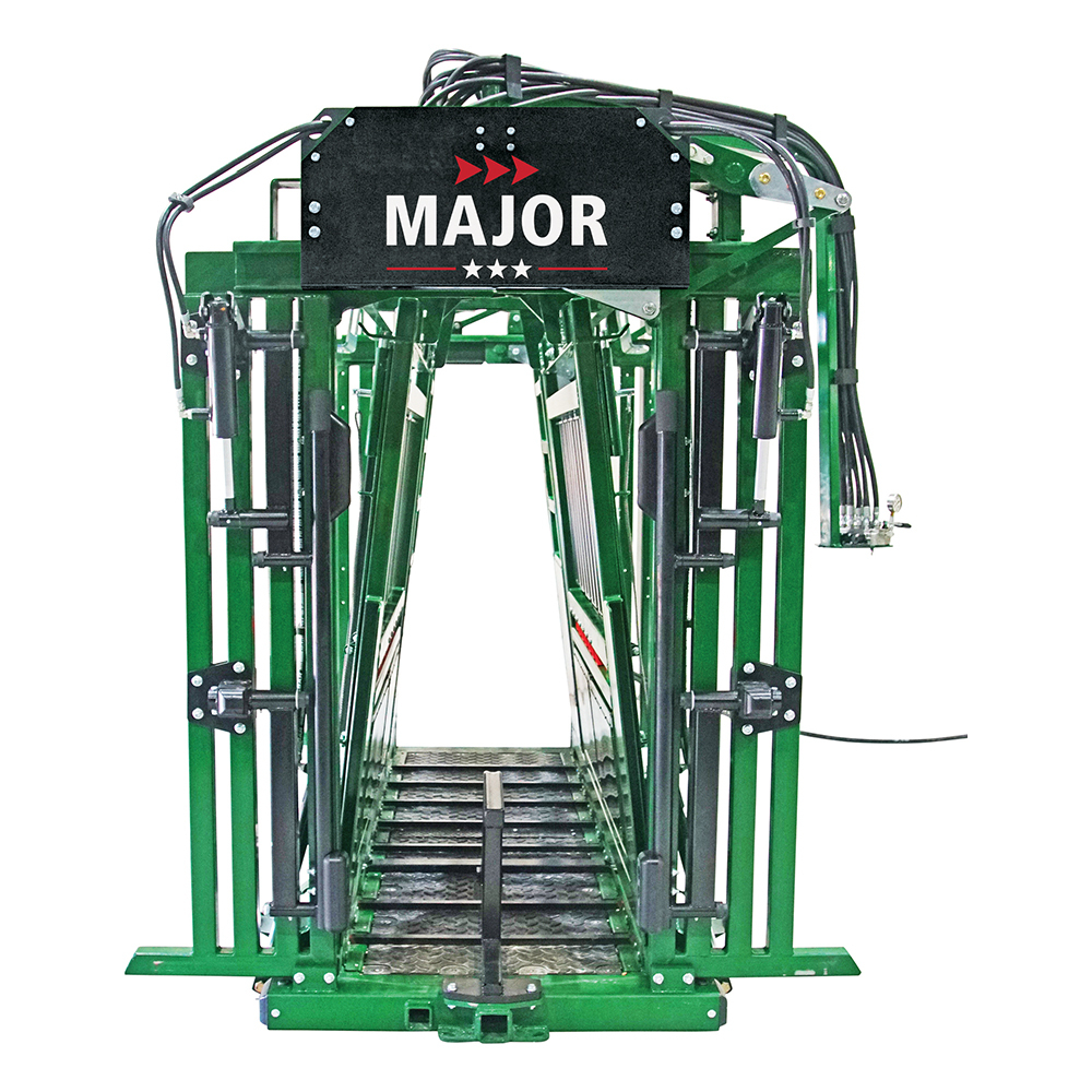 A-Squeeze front view in The Major Hydraulic Squeeze Chute
