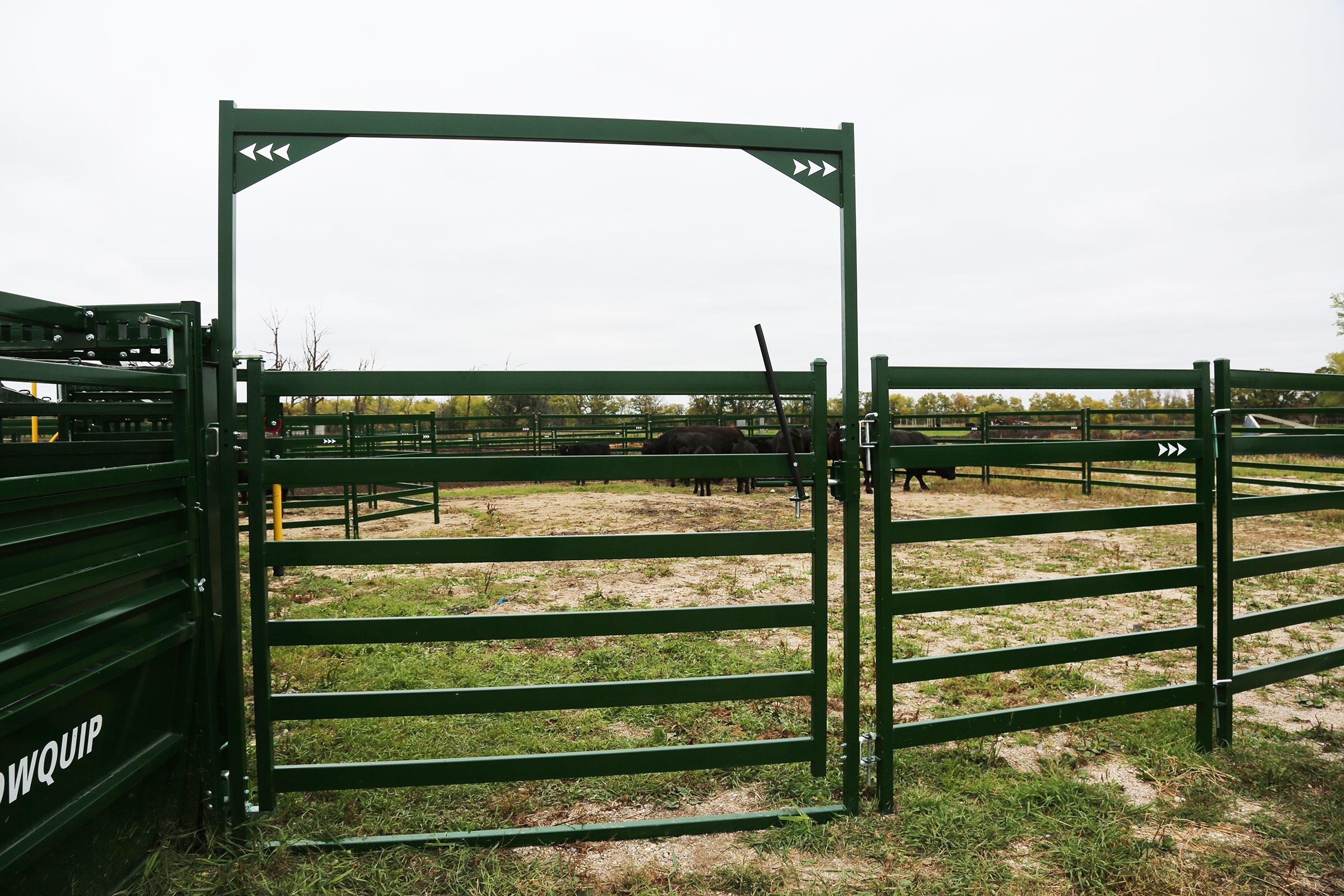 Arrow High Bow Gate for cattle corrals