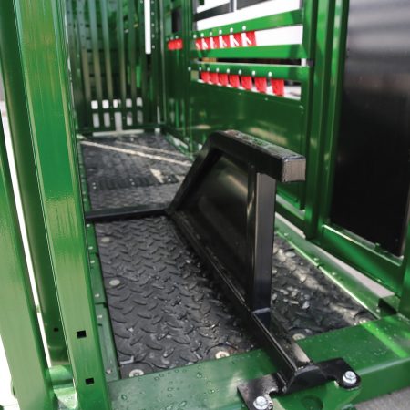 Cattle chute floor with Sternum Bar to keep cattle upright
