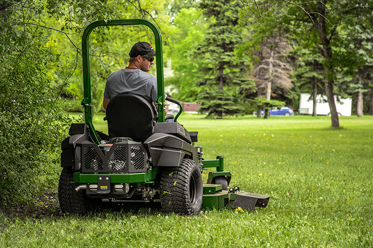 Arrowquip Mowers zero-turn mower reversing with smooth handling and precision control