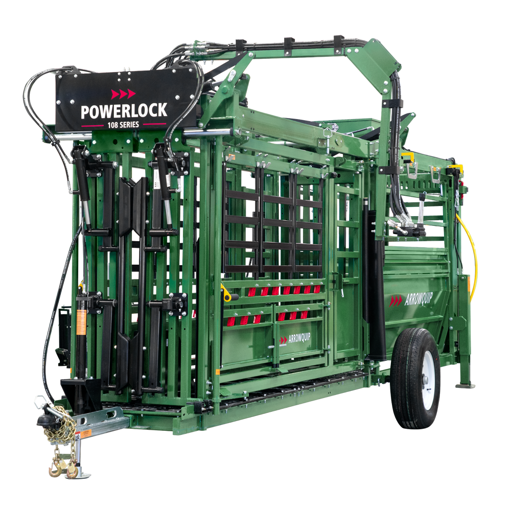Powerlock 108 portable chute and alley with neck extenders