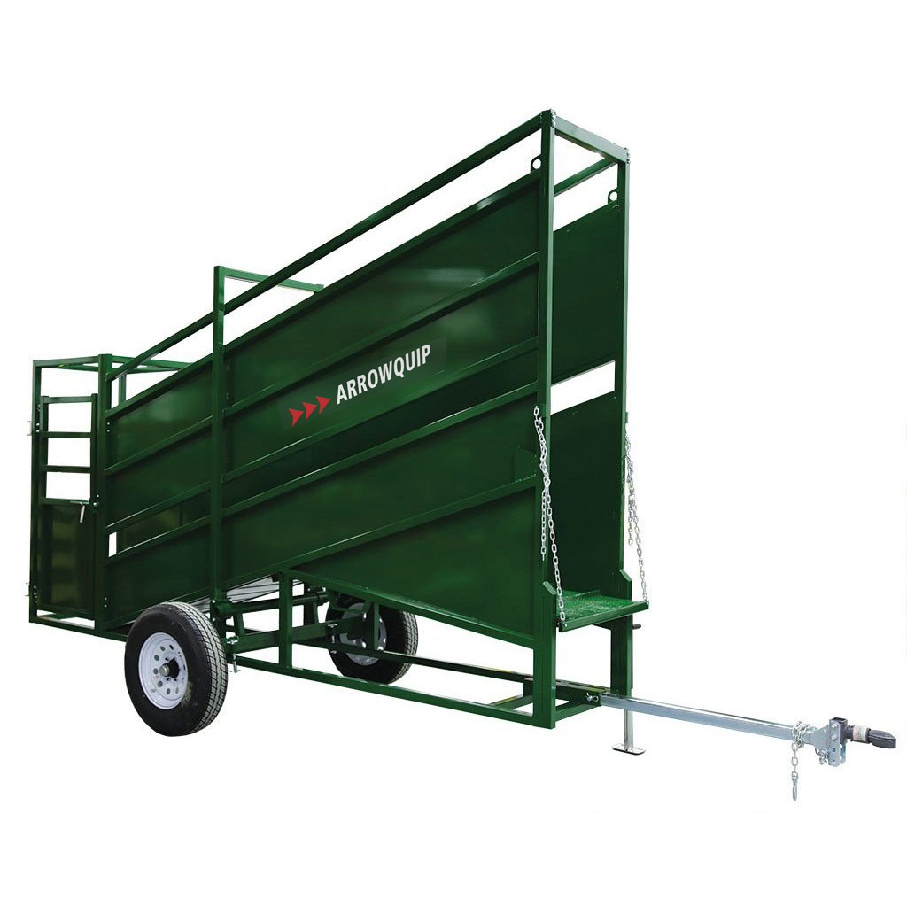 Portable Cattle Loading Chute with palpation cage attached