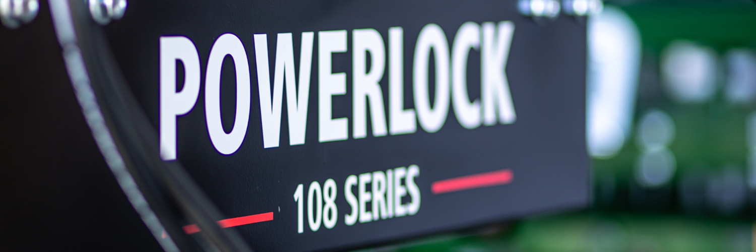 Arrowquip's Powerlock 108 Series hydraulic cattle chute name plate close up