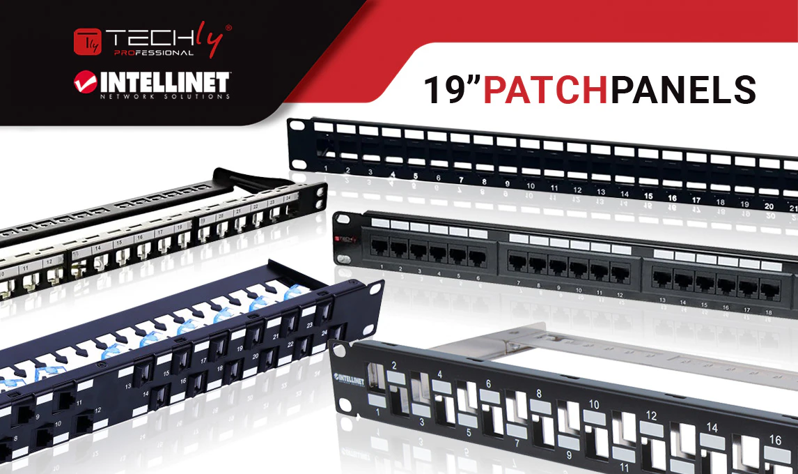Patch Panel, Pannelli Patch per cablaggio strutturato di armadi rack 19