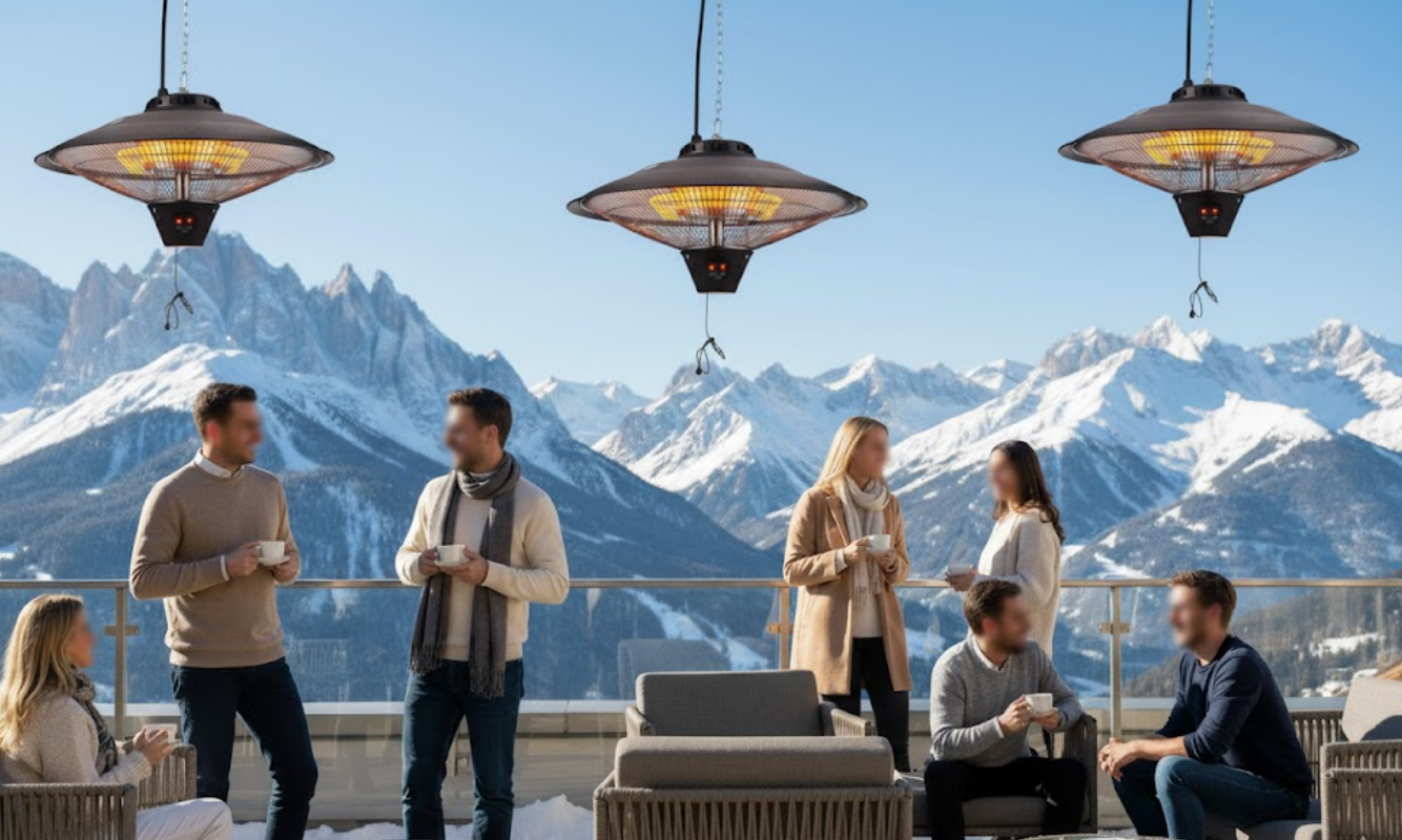 Photo inspiration: Fresh Look at Techly Outdoor Heating Lamp Ideal For Bars And Terraces
