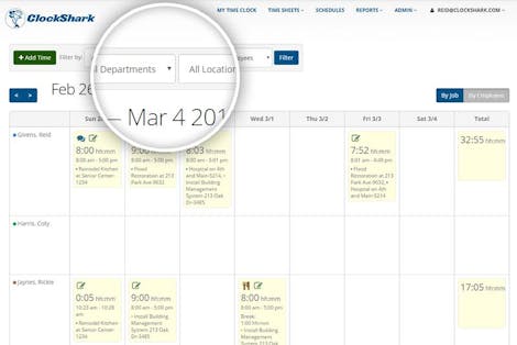 View and Edit Timesheets by Department and Location View and Edit Timesheets by Department and Location