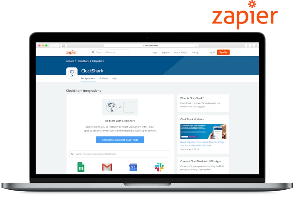 Zapier Time Tracking Integration ClockShark