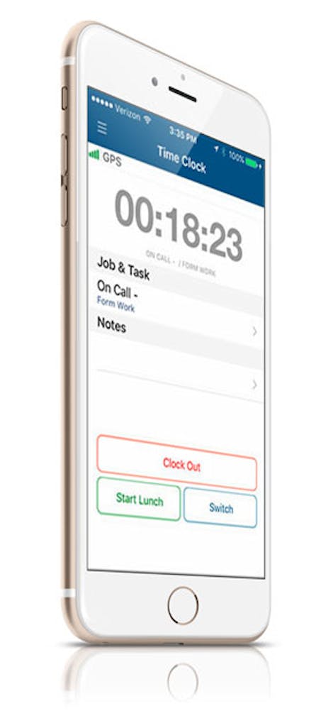 iPhone Time Card App for mobile workforce
