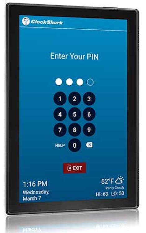 Time Clock Kiosk Collects Time Cards with an Easy PIN Time Clock Kiosk Collects Time Cards with an Easy PIN