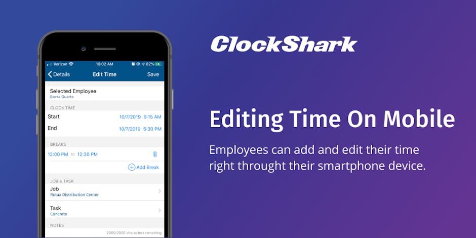 New ClockShark Feature: Add and Edit Time on Mobile
