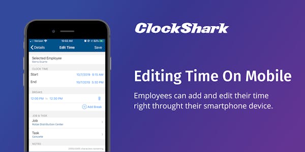 New ClockShark Feature: Add and Edit Time on Mobile