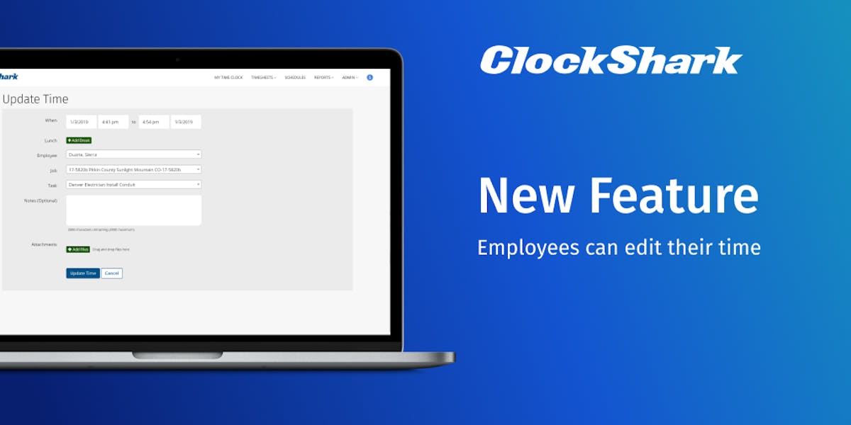New ClockShark Feature: Employees Can Edit Their Time New ClockShark Feature: Employees Can Edit Their Time