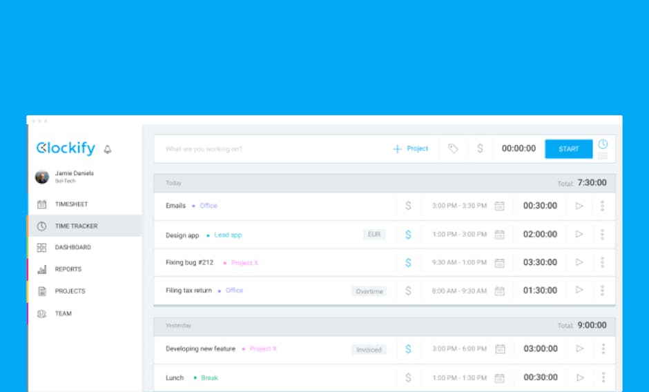 Clockify Time Tracking App Clockify Time Tracking App