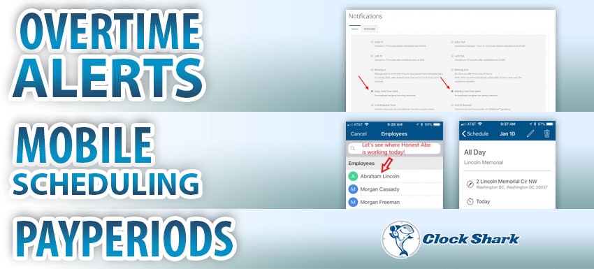 Daily Timing Alert New ClockShark: Mobile Scheduling & OverTime Alerts