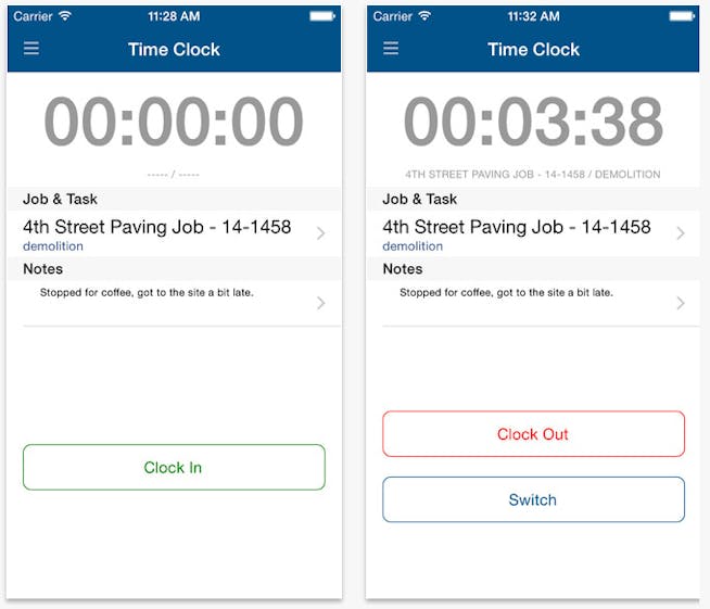 New Feature ClockShark iPhone App 2.0 Available