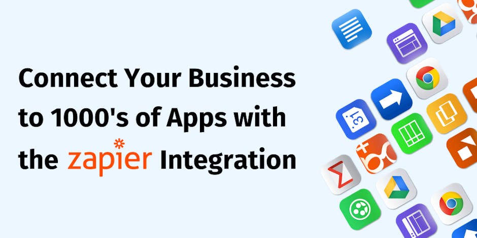 Connect Your Business to 1000's of Apps With the Zapier Integration blog header