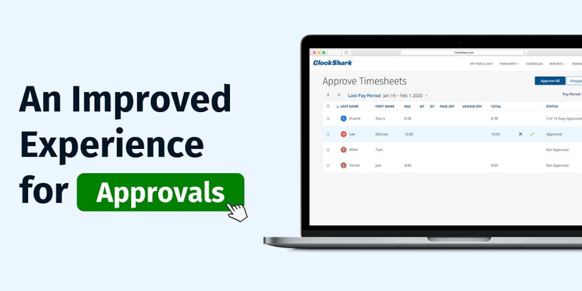 ClockShark Features: New Timesheet Approvals