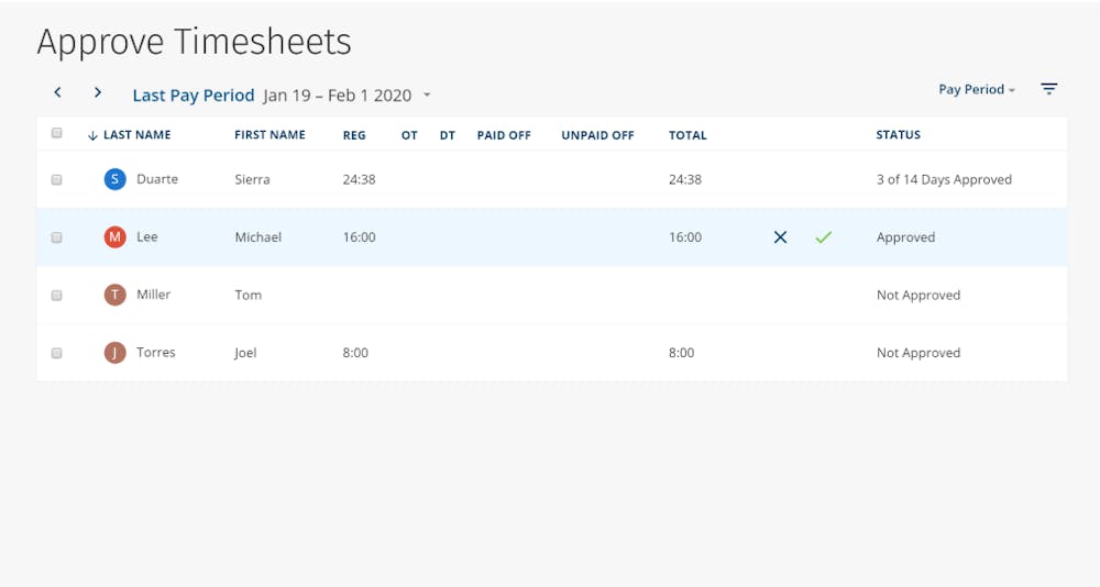 ClockShark Feature - Timesheet Approvals