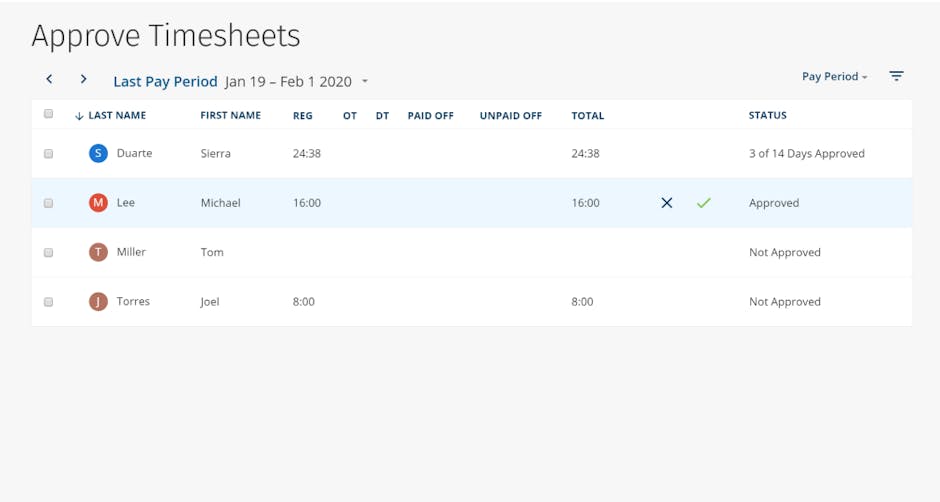 ClockShark Feature - Timesheet Approvals ClockShark Feature - Timesheet Approvals