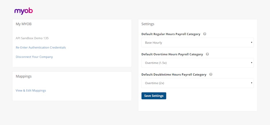 ClockShark and MYOB Integration