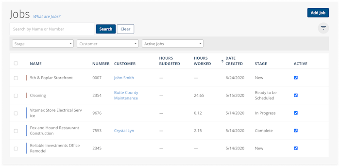 ClockShark Job Management