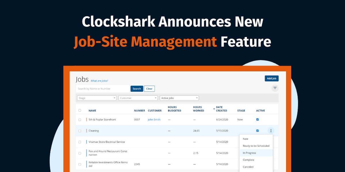 Clockshark Announces New Jobsite Management Feature Clockshark Announces New Jobsite Management Feature