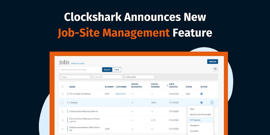 Clockshark Announces New Jobsite Management Feature