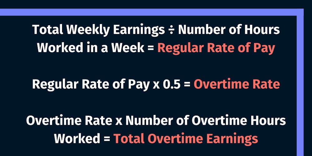 Calculate overtime using a weighted average