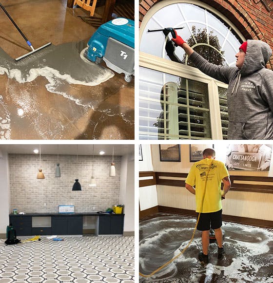 Clean Right Solutions LLC staff and equipment Clean hard Right Solutions LLC staff and equipment hard at work