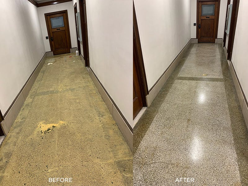 Clean Right Solutions LLC Floors before and after comparison picture