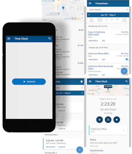 ClockShark Mobile Time Tracking - Give supervisors and managers the ability to track employee time from their mobile device ClockShark Mobile Time Tracking - Give supervisors and managers the ability to track employee time from their mobile device
