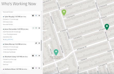 Who's Working Now? - Dispatch the nearest employees to job sites