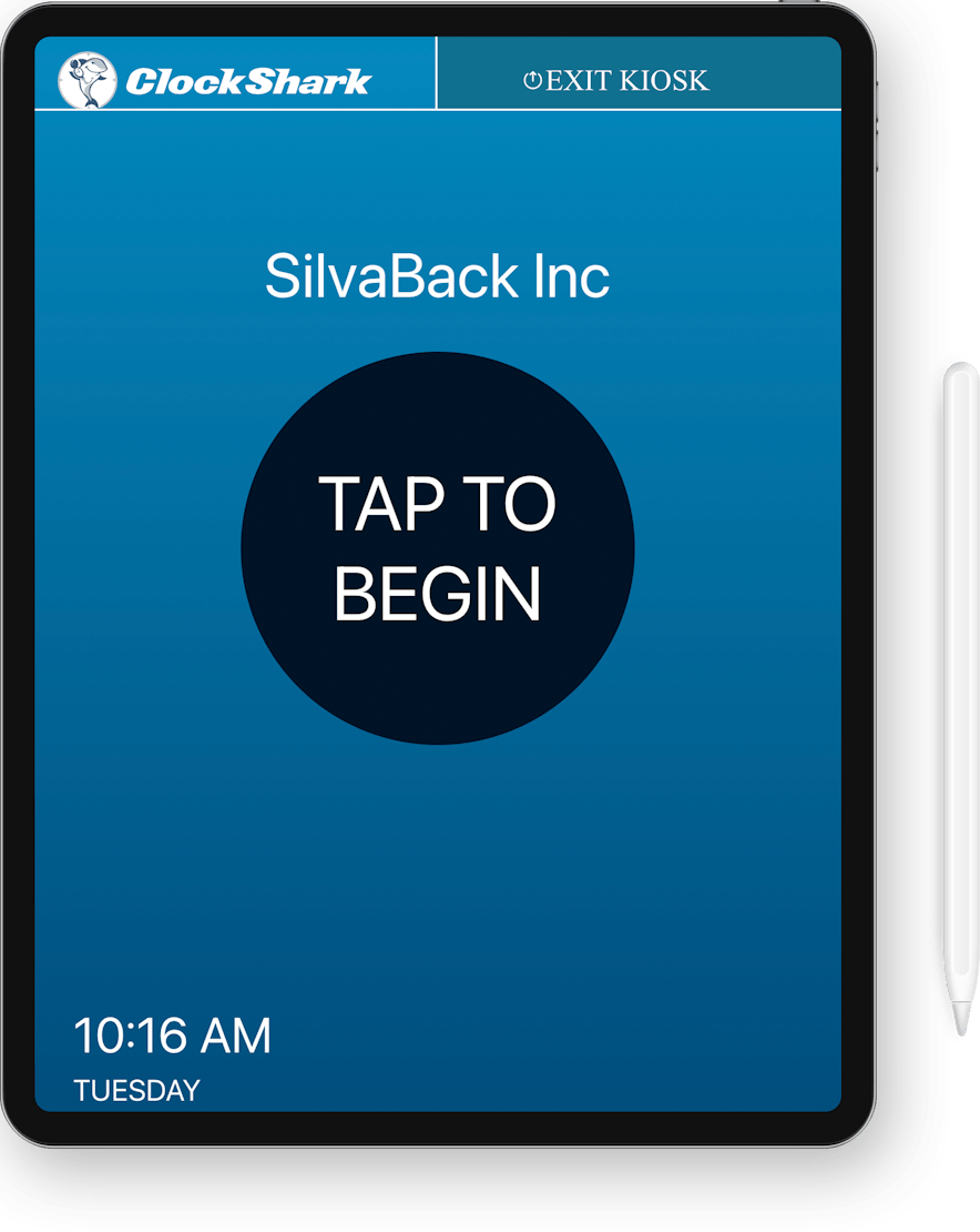 Kiosk Clock. Easily Clock Your Entire Team ClockShark