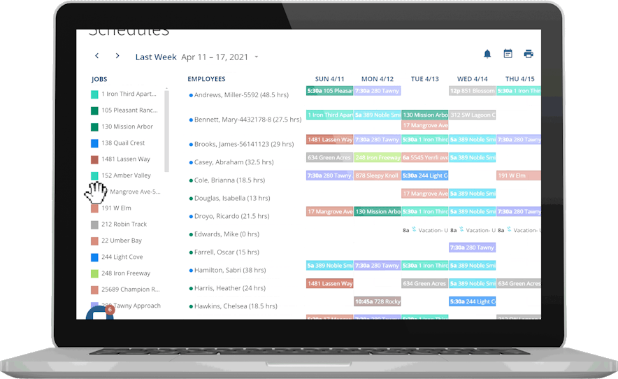 Employee Scheduling - Create and update work schedules from your phone or computer in minutes