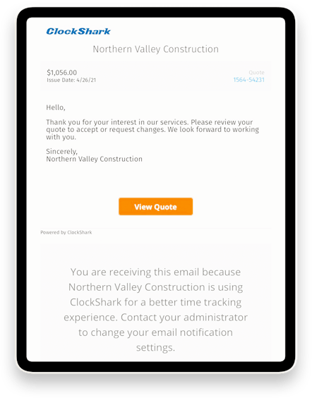 ClockShark Quotes - Be the easiest business to hire ClockShark Quotes - Be the easiest business to hire