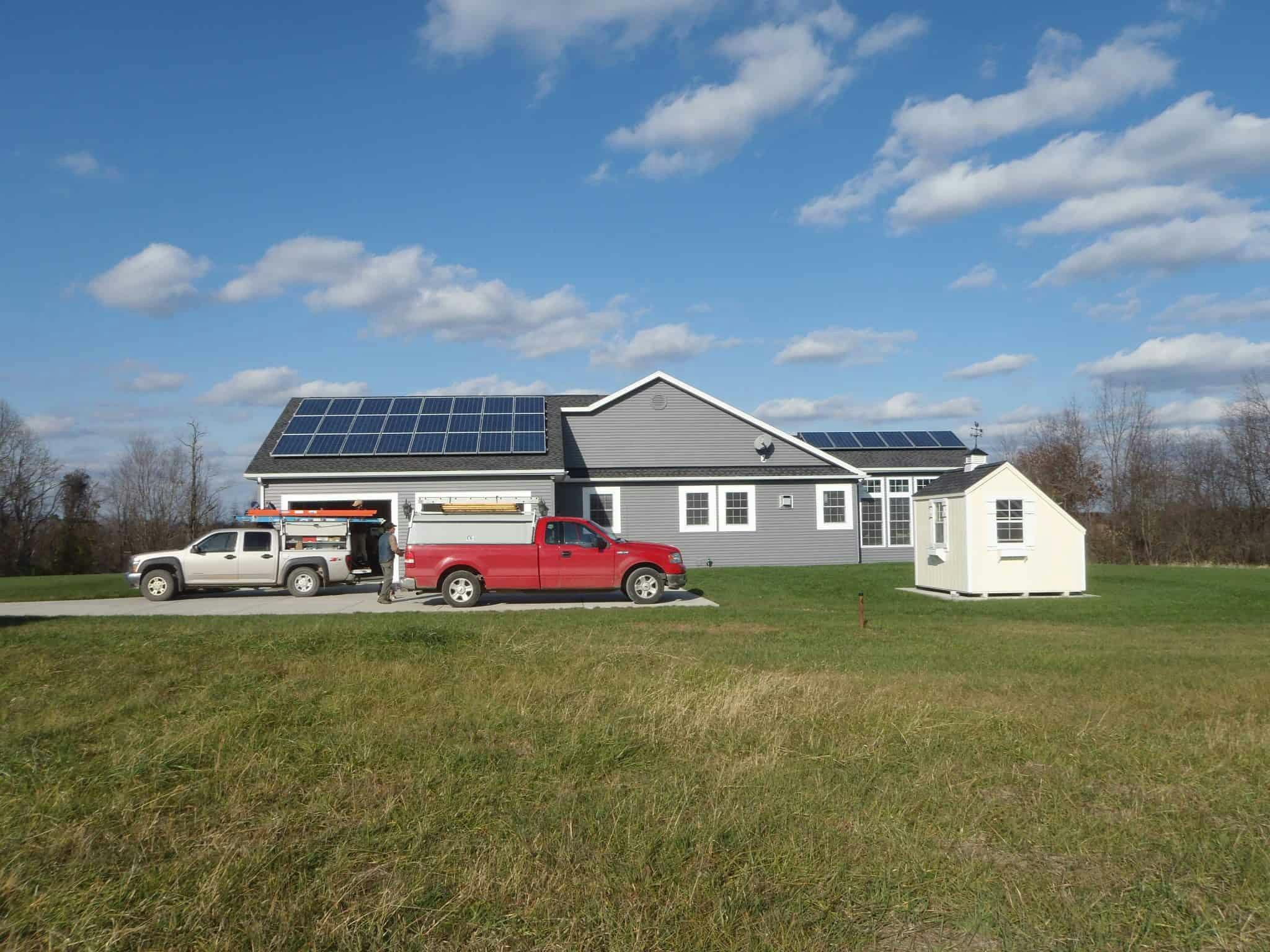 Residence with ARP solar panel installation Residential solar panel installation by ARP