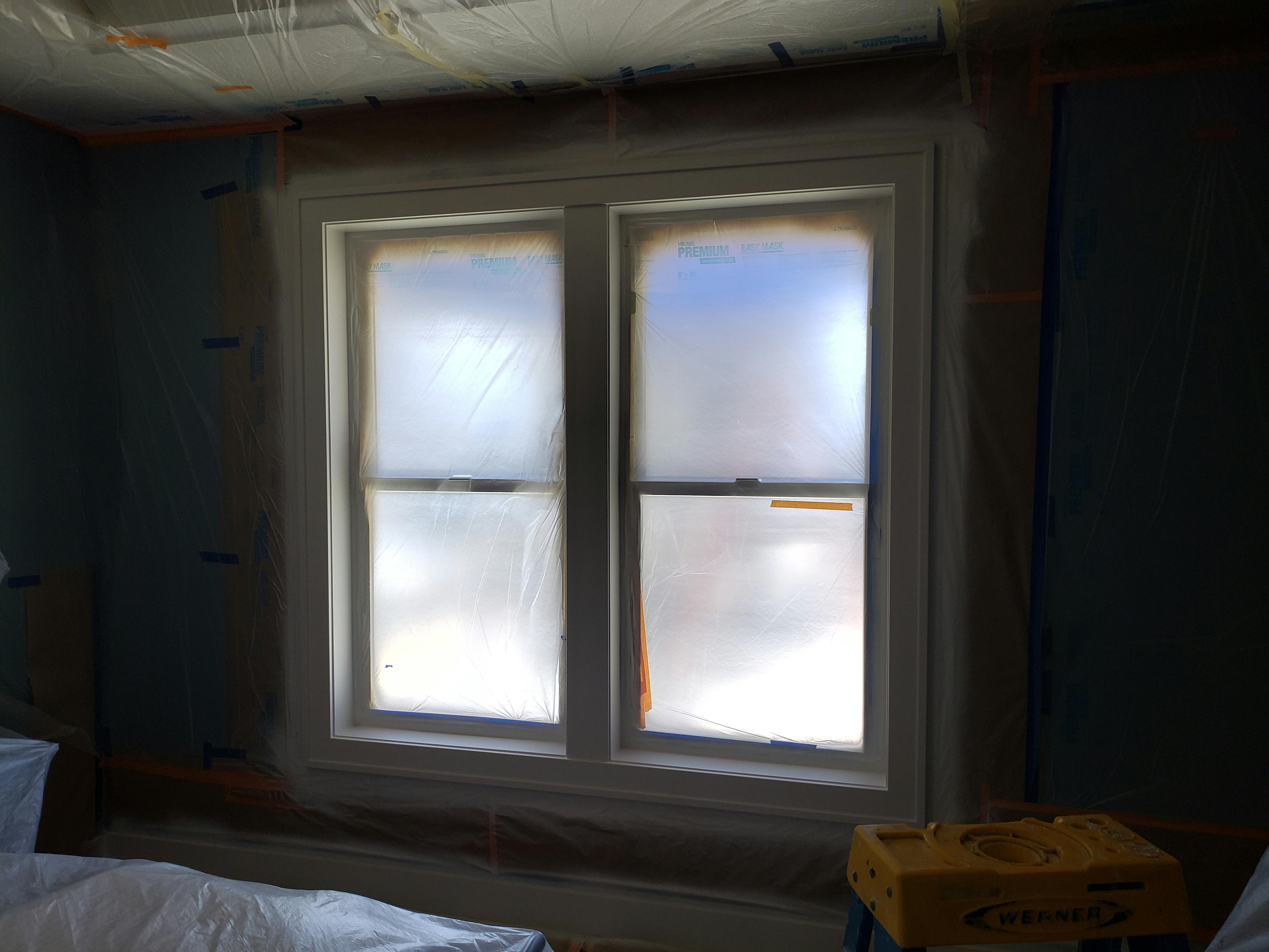 Refined Painting Services painting interior window sills with coverings