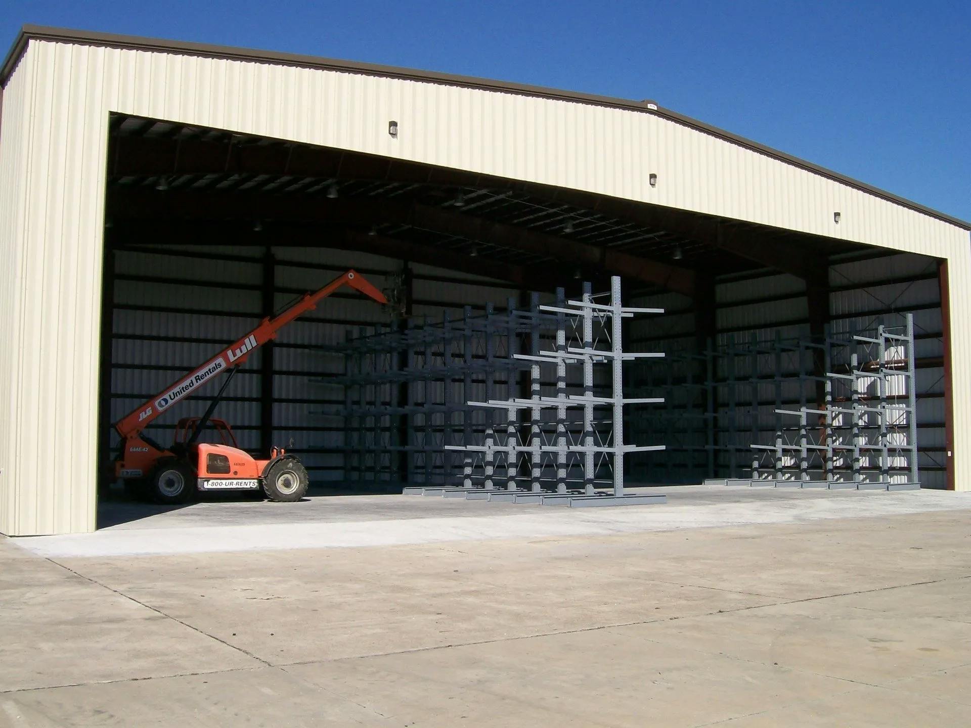 Stewart Group Enterprises with a crane in a warehouse