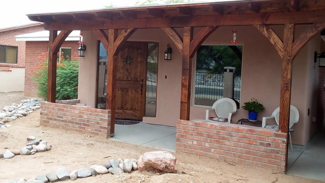 Bear down builders builds a new addition to the front of a customers house from scratch.