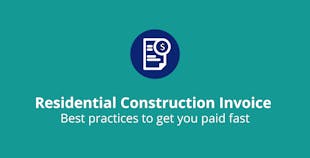 Residential construction invoice